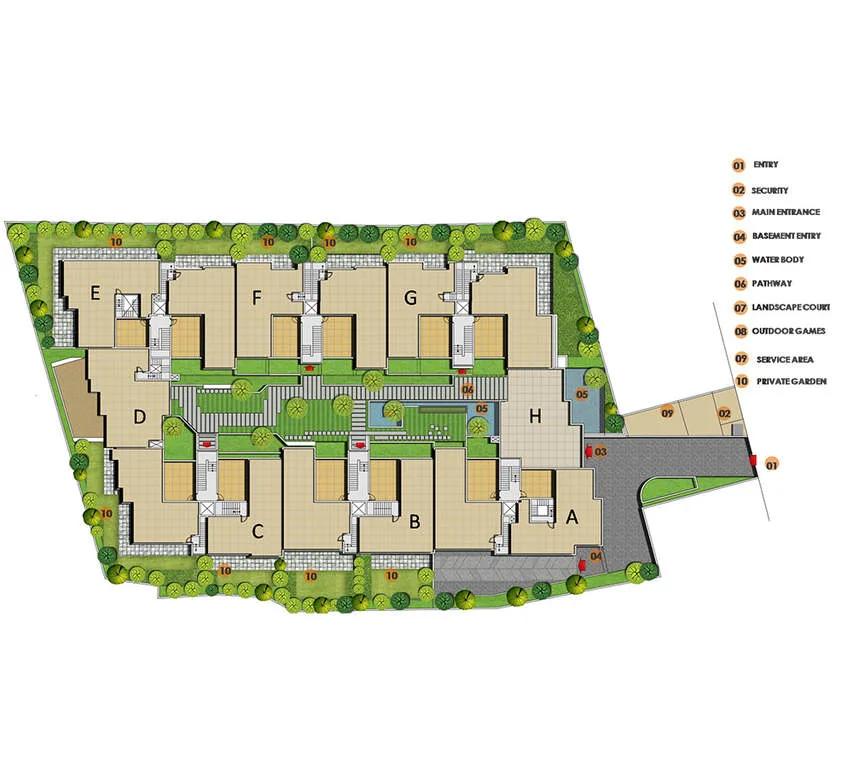 Layout plan of Krishna Haven
