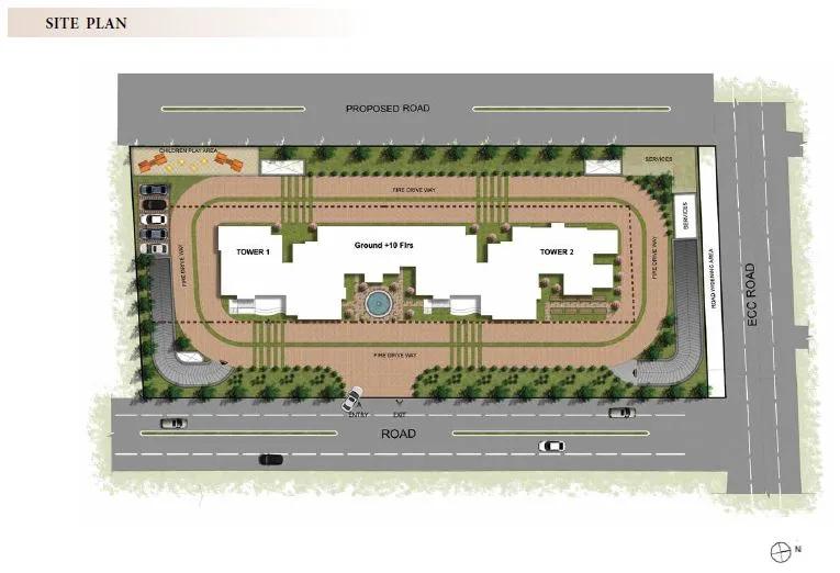 Layout plan of Prestige Fontaine Bleau