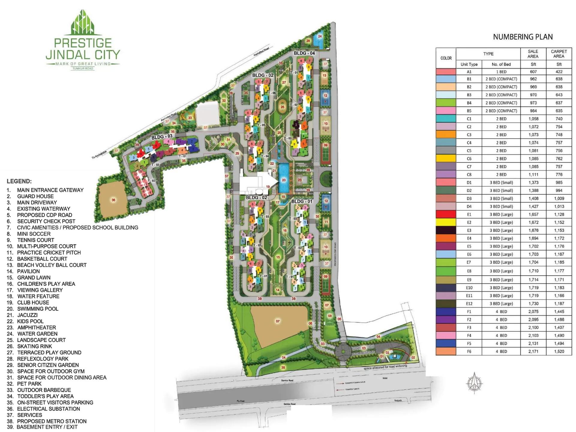 Layout plan of Prestige Jindal City