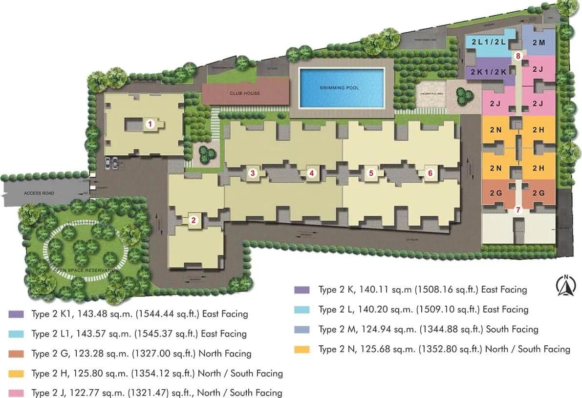 Layout plan of Sobha Serene