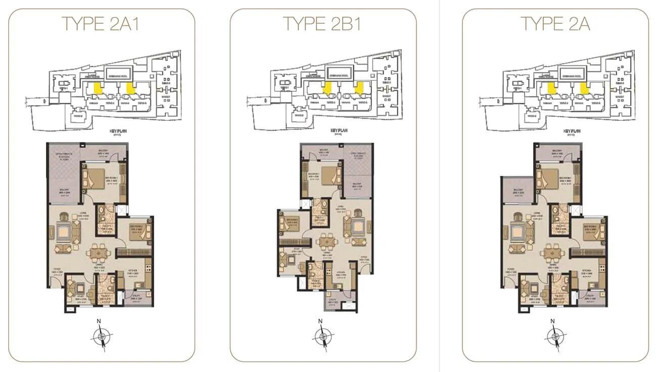 Sobha Serene 2.5 BHK floor plan