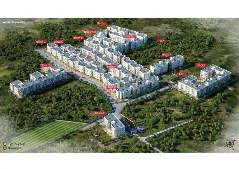 Layout plan of Mahindra Happinest Avadi