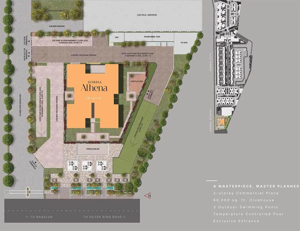 Layout plan of Sobha City Athena
