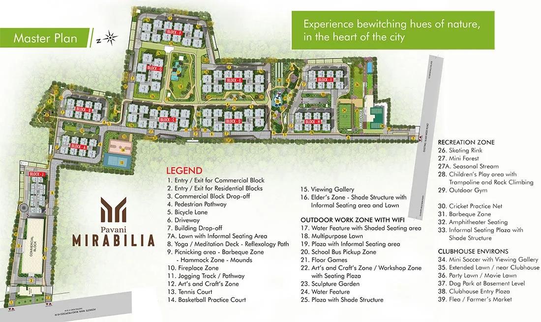 Layout plan of Pavani Mirabilia