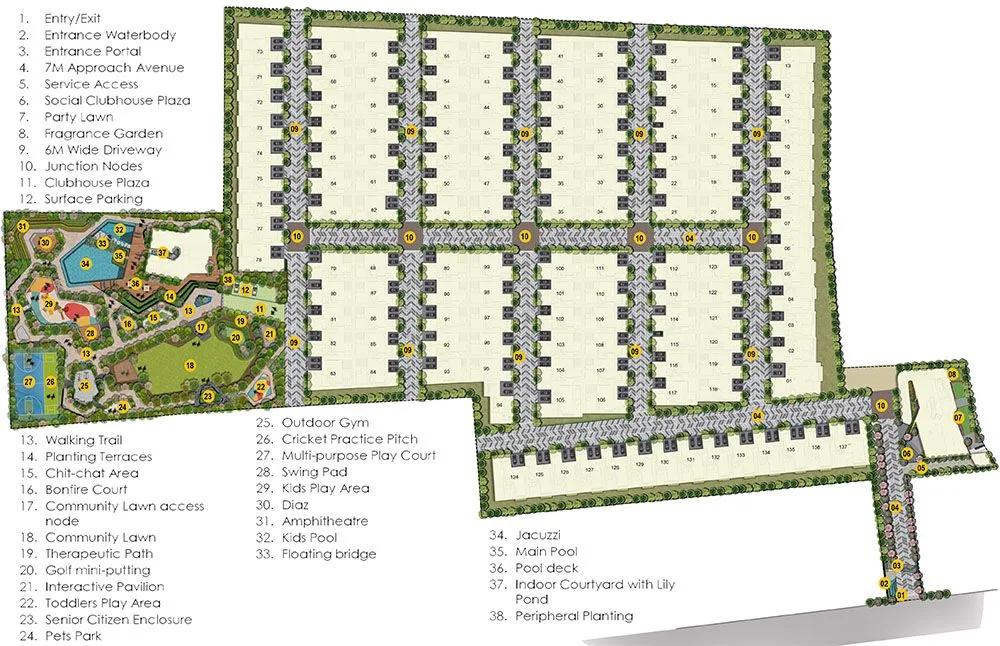 Layout plan of Between The Greens Villas