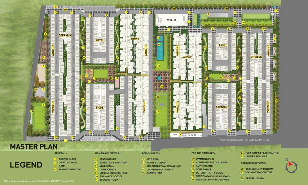 Layout plan of Vaishnavi Serene