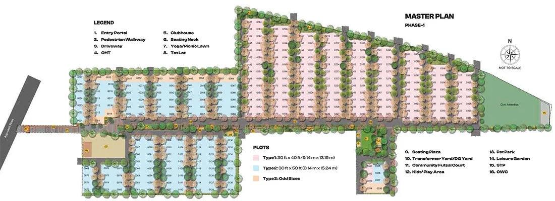 Layout plan of Brigade Cherry Blossom Plots