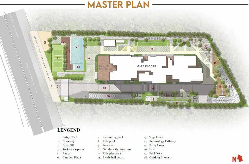 Layout plan of Prestige Camden Gardens