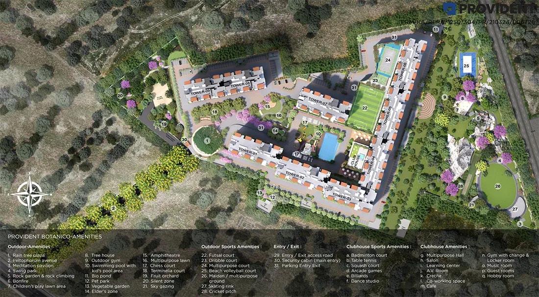 Layout plan of Provident Botanico