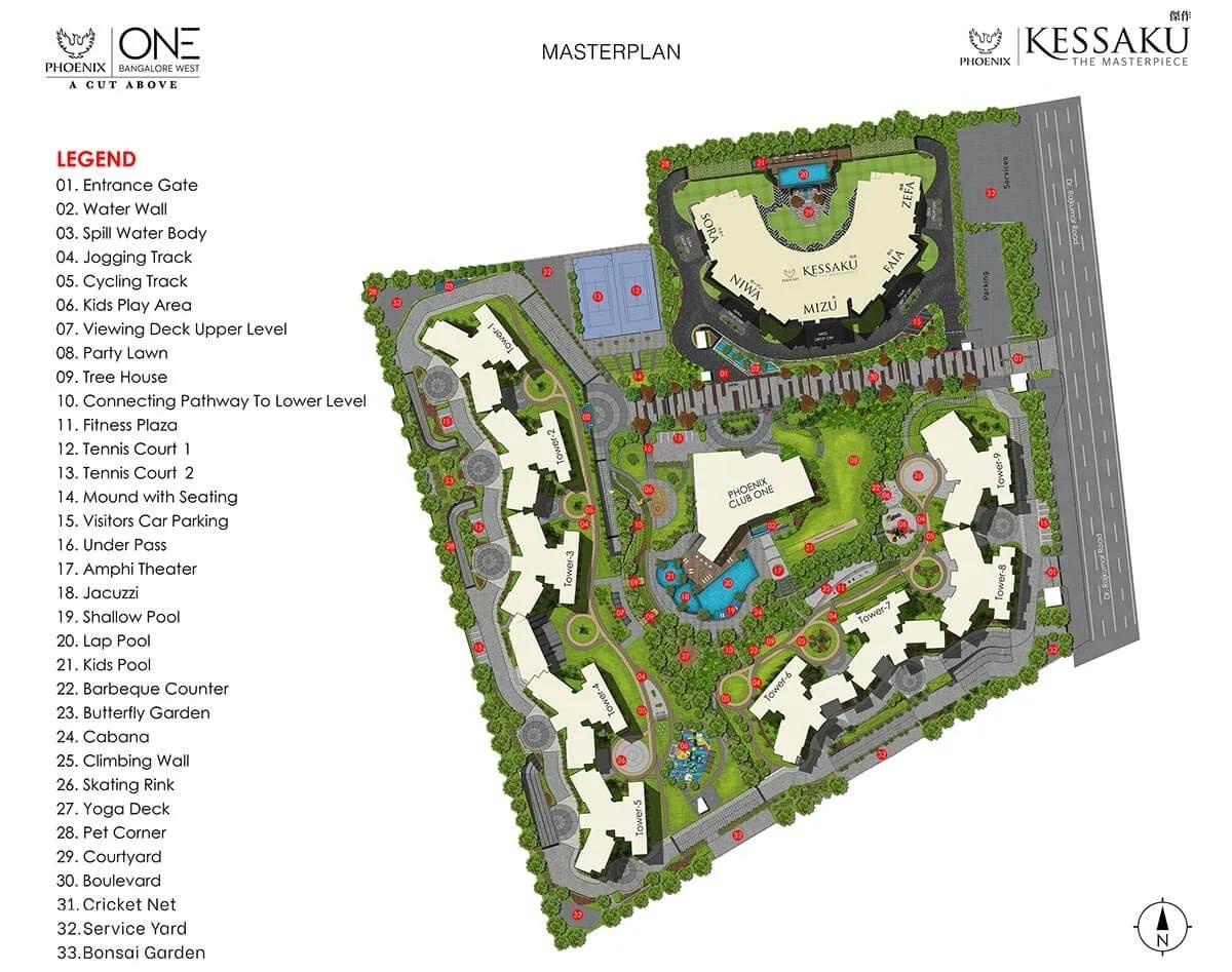 Layout plan of Phoenix Kessaku