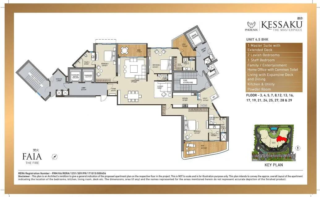 Phoenix Kessaku 4.5 BHK floor plan