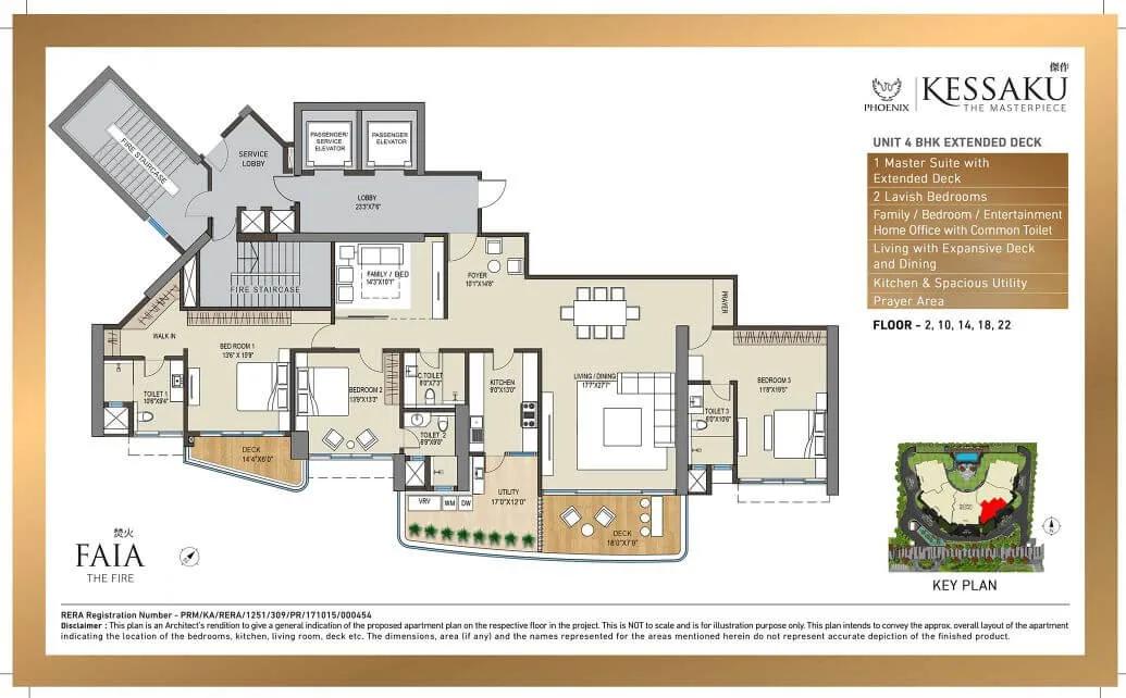 Phoenix Kessaku 4 BHK floor plan