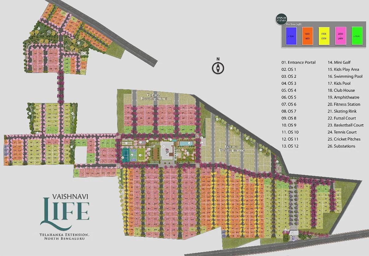 Layout plan of Vaishnavi One Life Plots