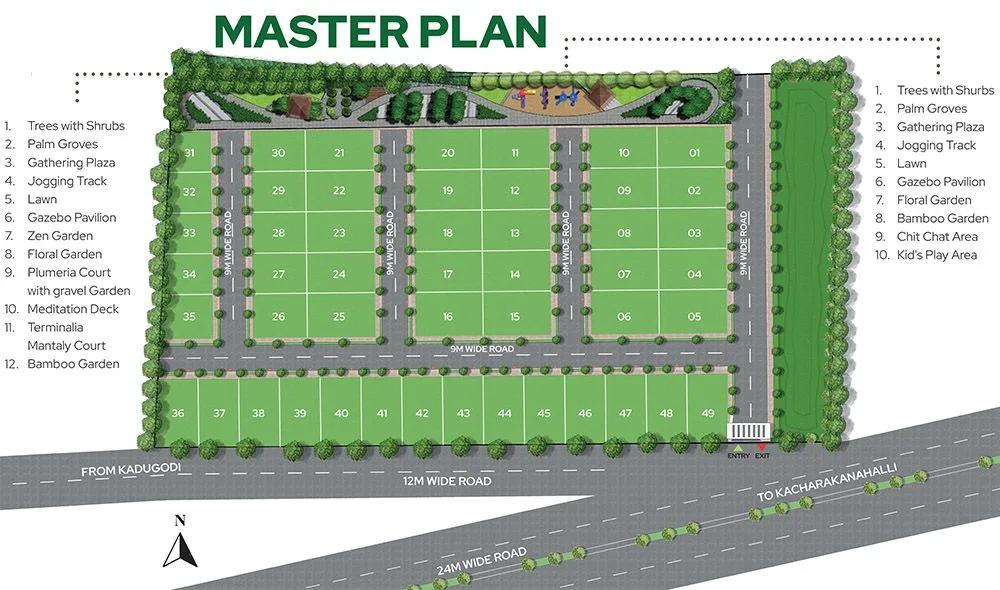 Layout plan of Abhee Natura Plots