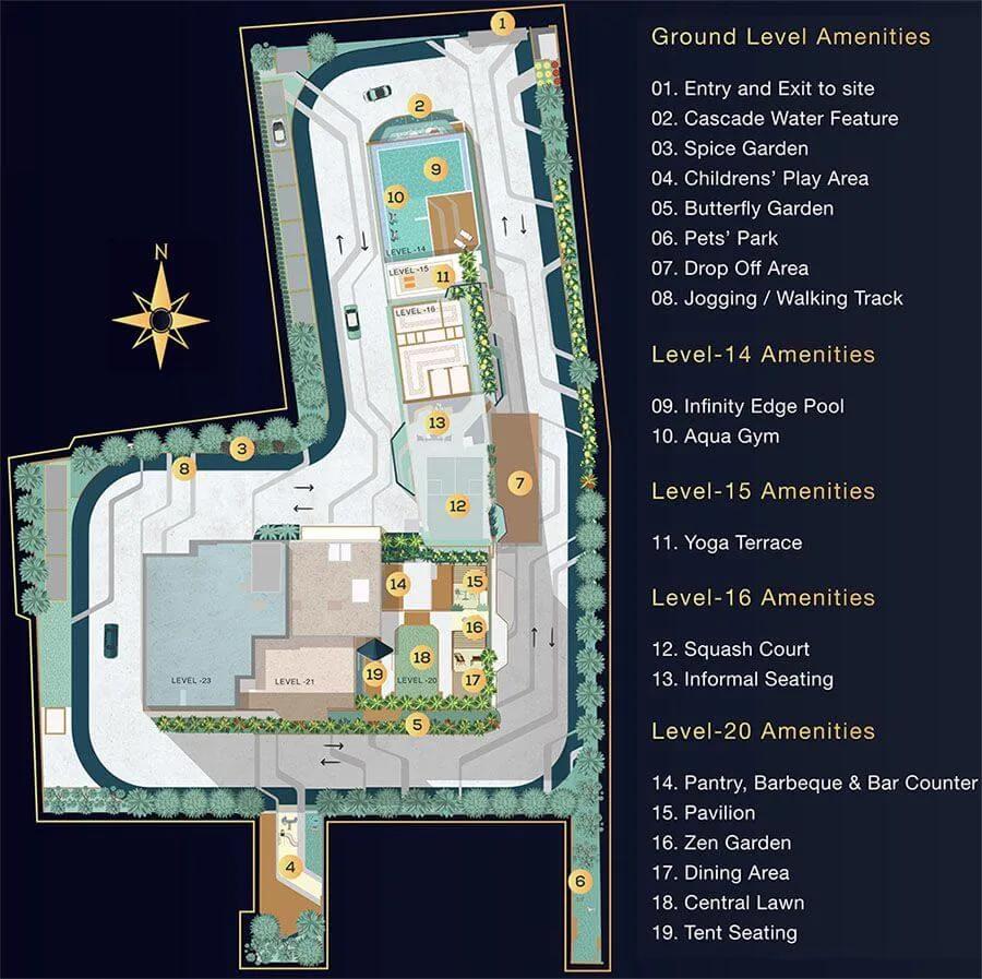 Layout plan of TVS Emerald Cascadia