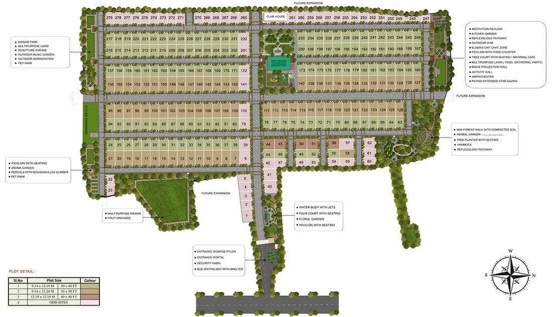 Layout plan of Abhee Tranquila Plots