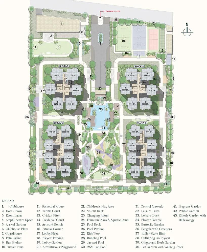 Layout plan of Poulomi Florique