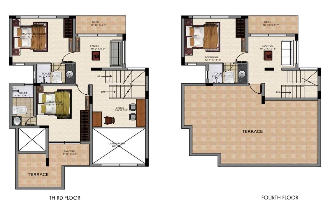 Valmark Cityville 4 BHK floor plan, about 2,893 sq ft