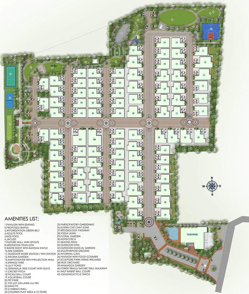 Layout plan of Sapphire Villas by 42 Estates
