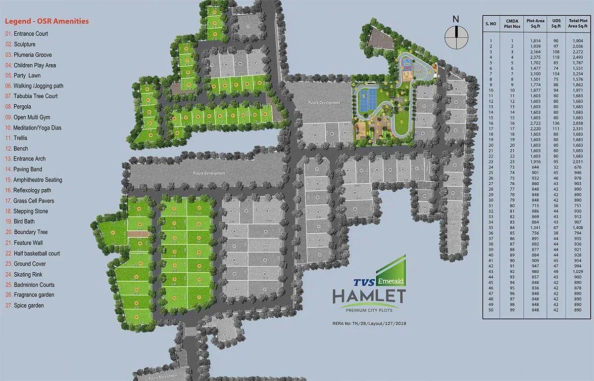 Layout plan of TVS Emerald Hamlet