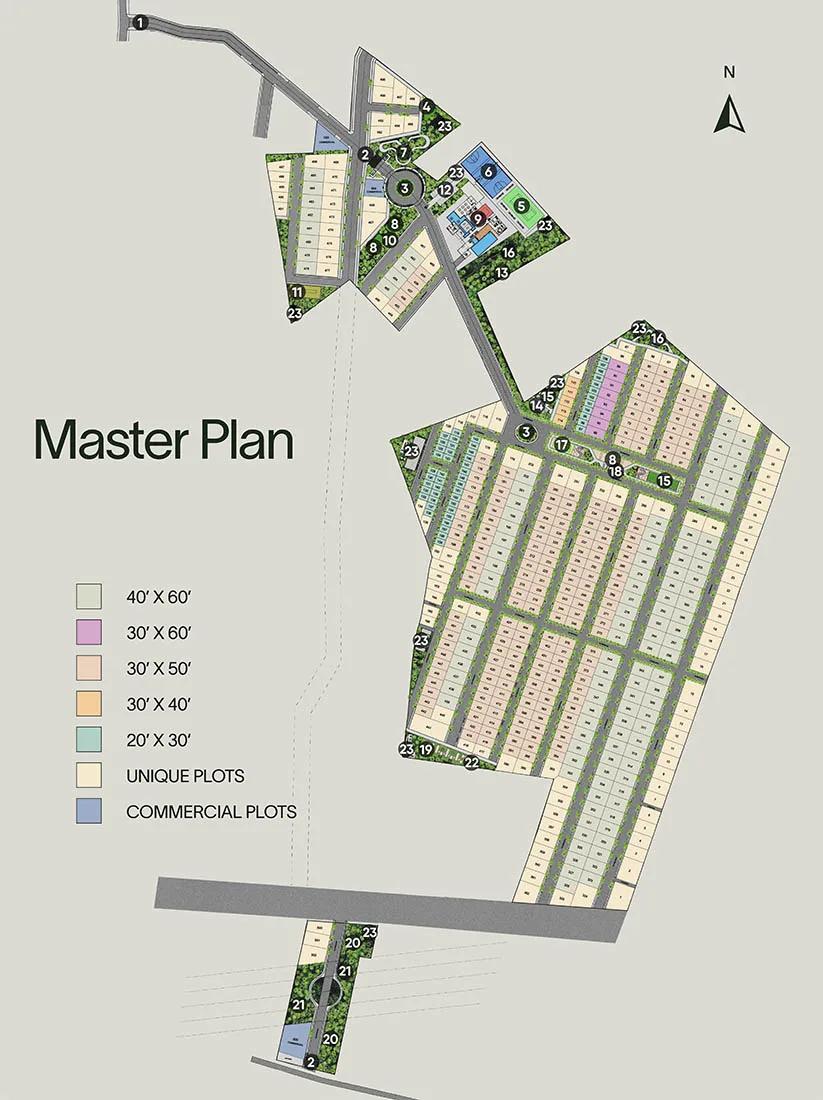 Layout plan of Assetz Melodies of Life Plots