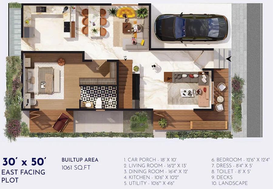 Guru Punvaanii Elegance Villas 4 BHK floor plan