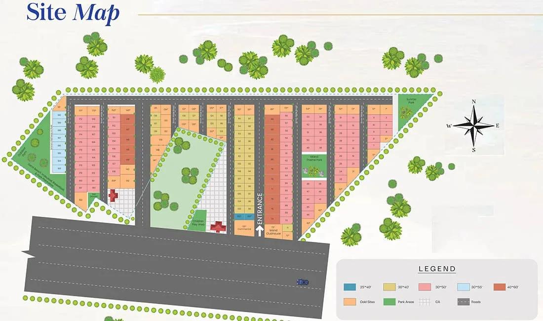 Layout plan of Guru Punvaanii ETASHA Plots