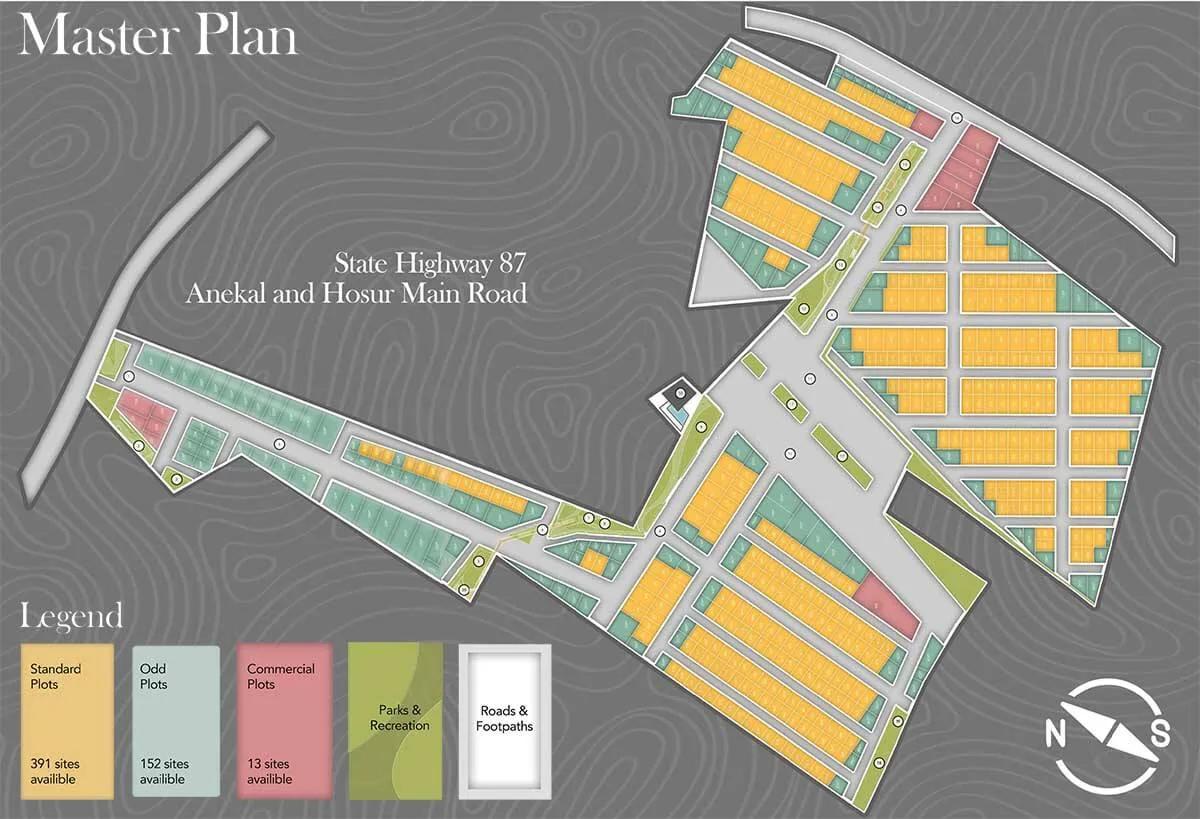 Layout plan of Guru Punvaanii Eka Plots