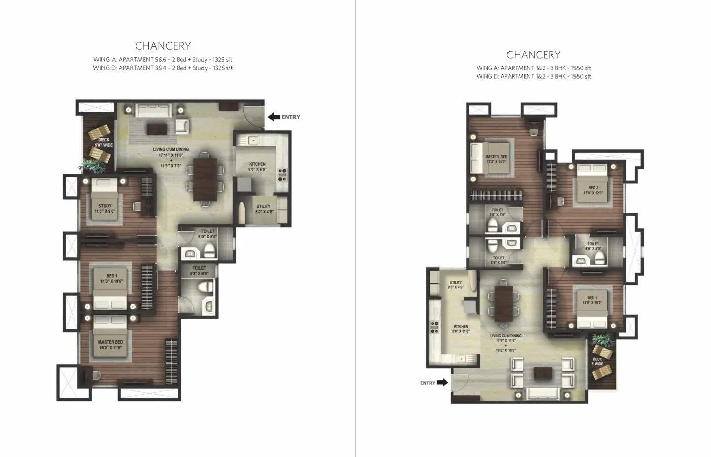 Hiranandani Devanahalli Apartments 2.5 BHK floor plan, about 1,325 sq ft