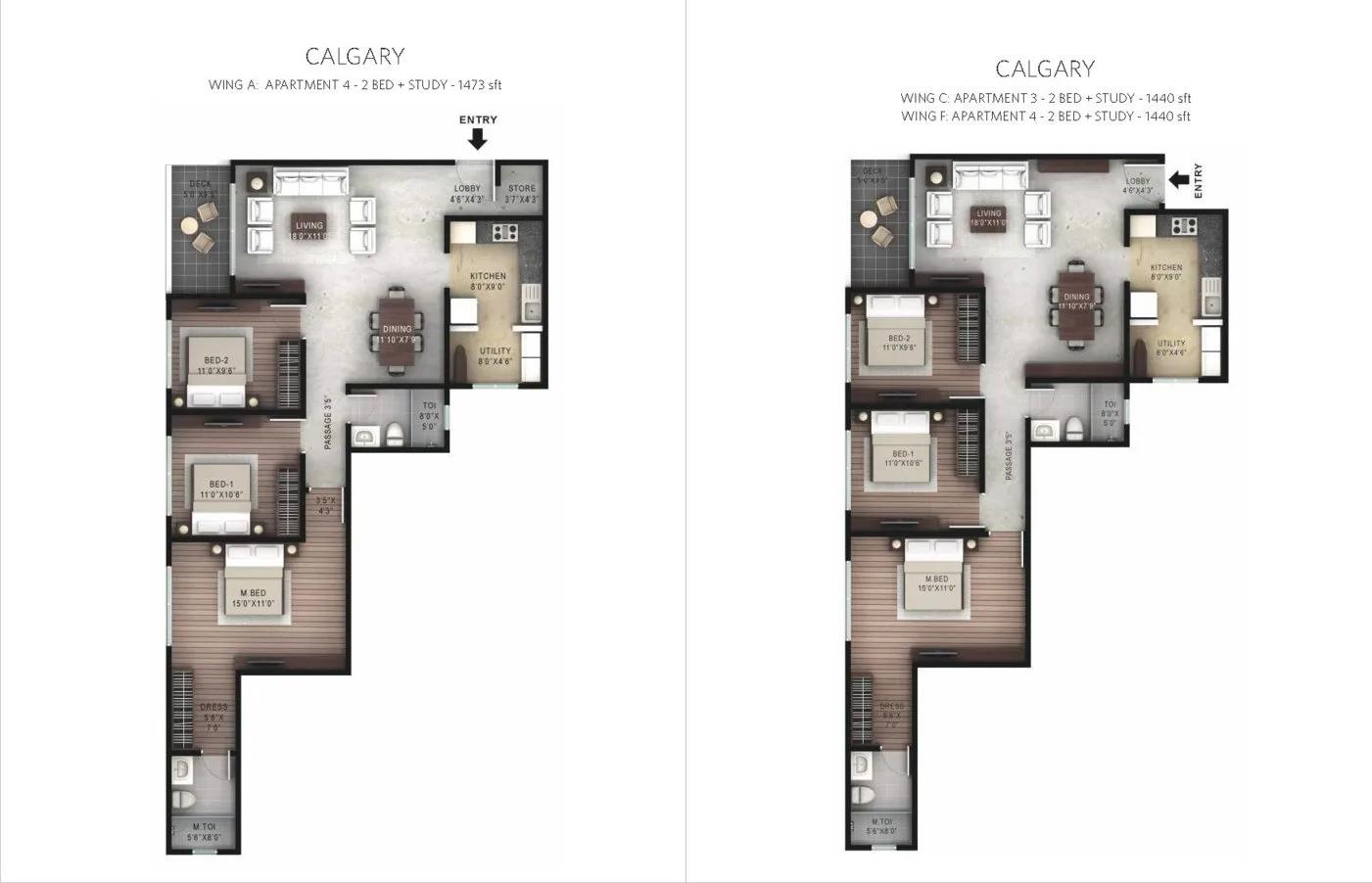 Hiranandani Devanahalli Apartments 2.5 BHK floor plan, about 1,440 sq ft