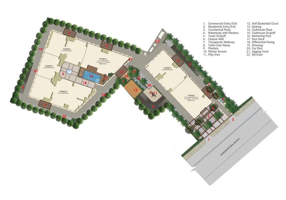 Layout plan of Century Central
