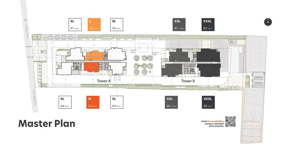 Layout plan of Living Walls True North