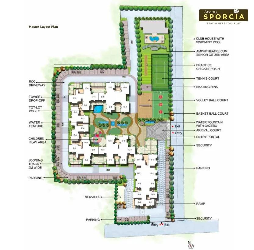 Layout plan of Arvind Sporcia