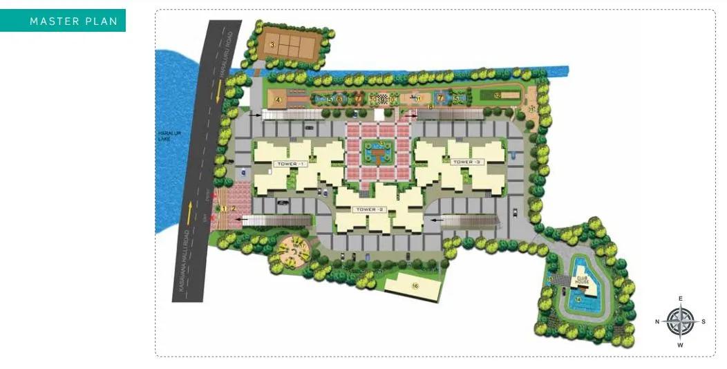 Layout plan of Purva Skydale