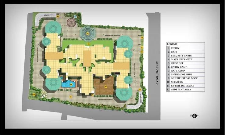 Layout plan of Prestige Leela Residences