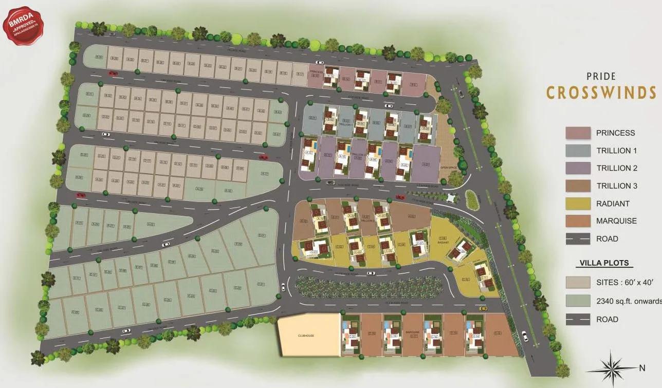 Layout plan of Pride Crosswinds