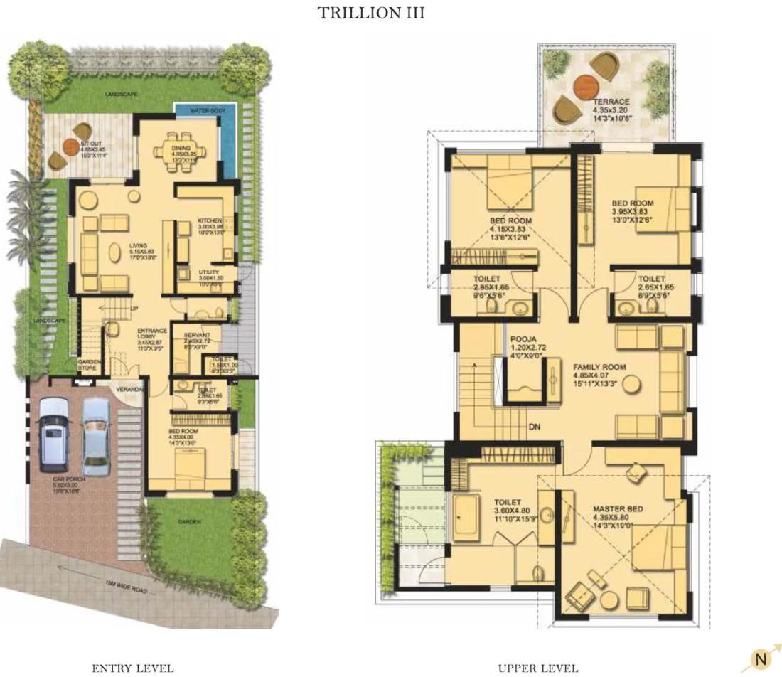 Pride Crosswinds 4 BHK floor plan
