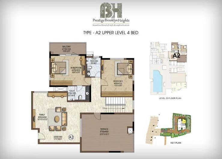 Prestige Brooklyn Heights 4 BHK floor plan