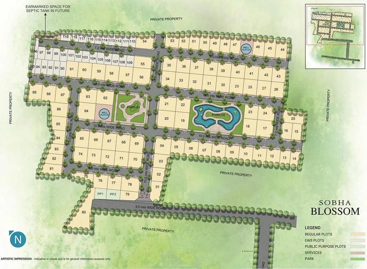 Layout plan of Sobha Blossom