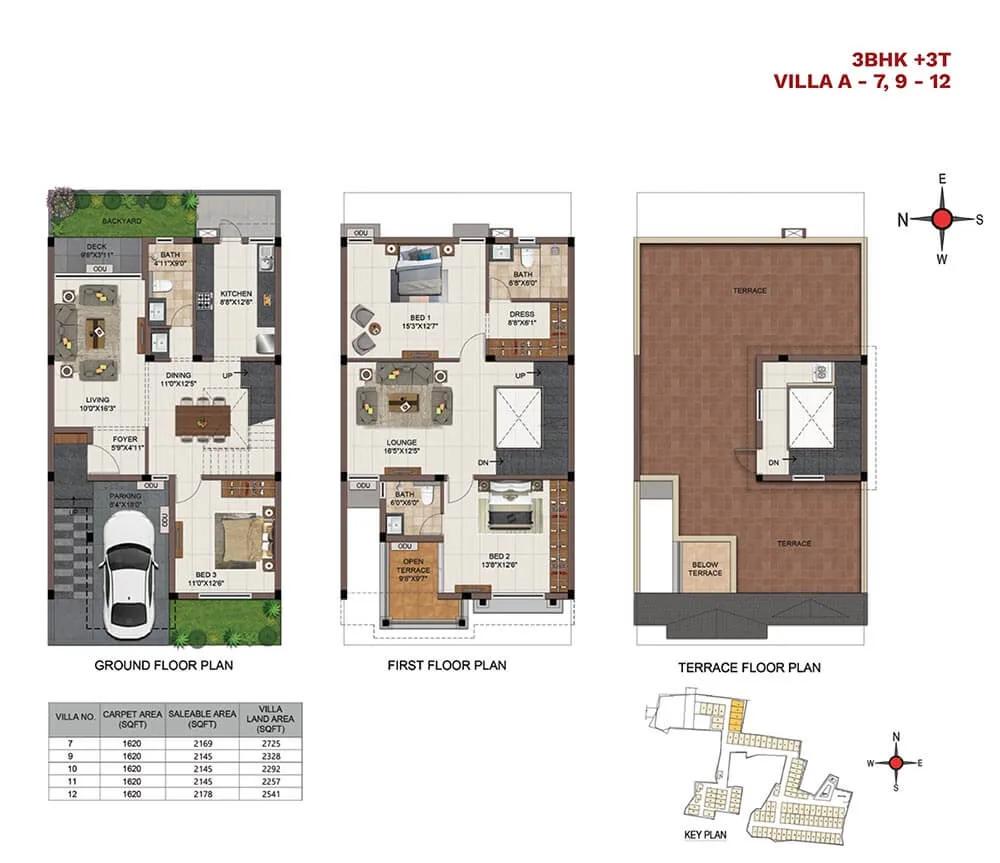 CasaGrand Vistaaz 3 BHK floor plan