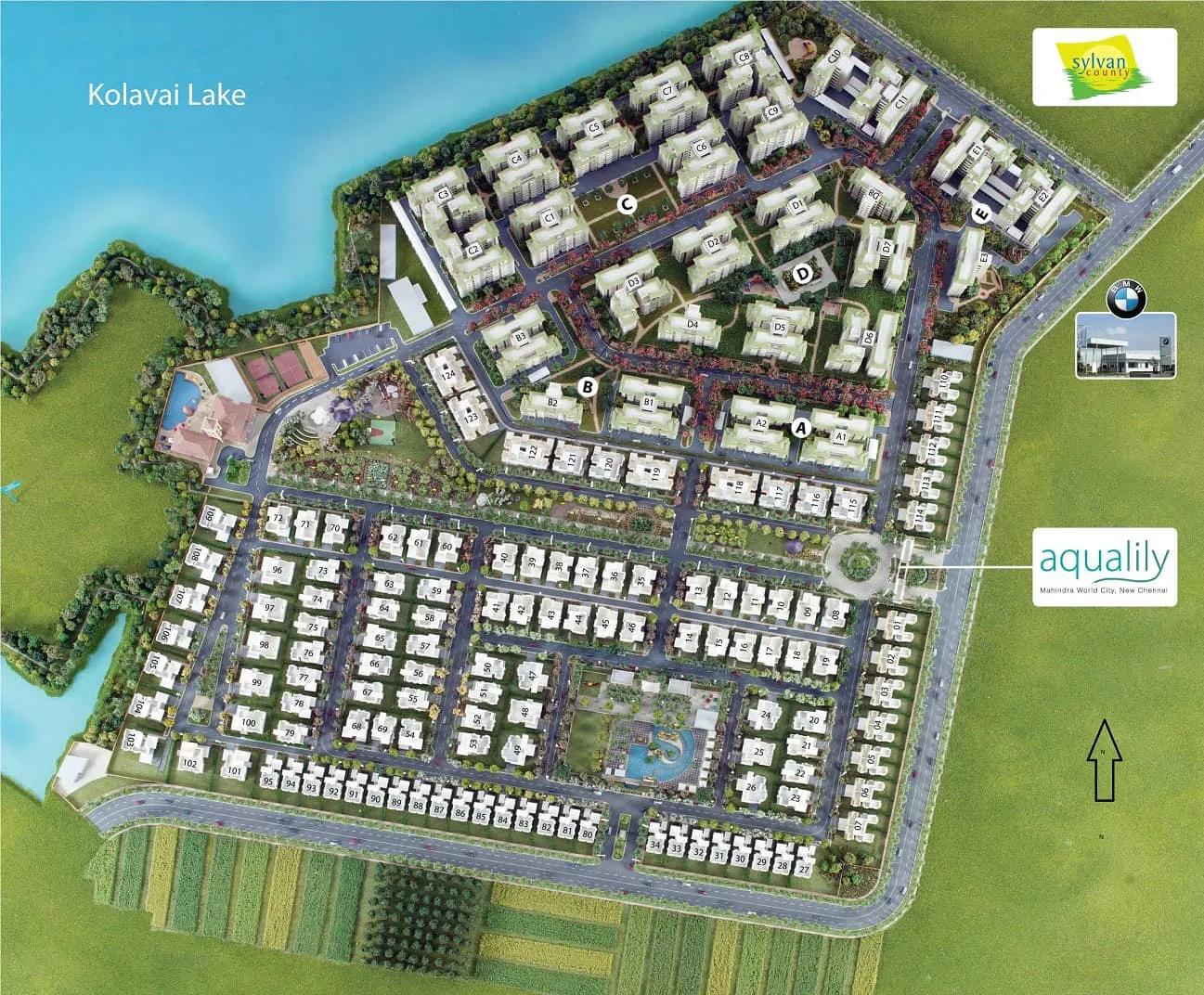 Layout plan of Mahindra World City Aqualily