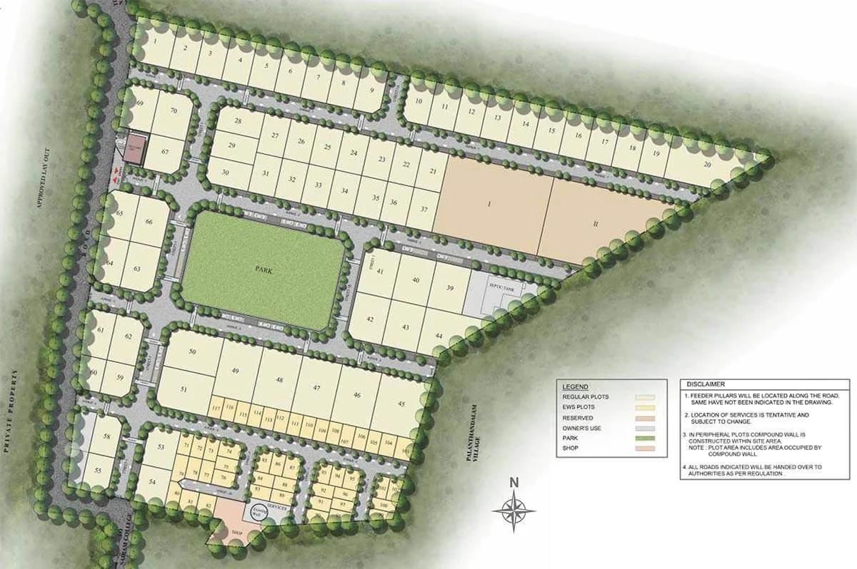 Layout plan of Sobha Evergreens