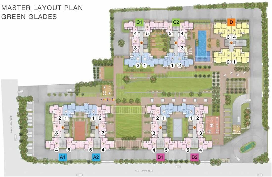 Layout plan of Godrej Green Glades