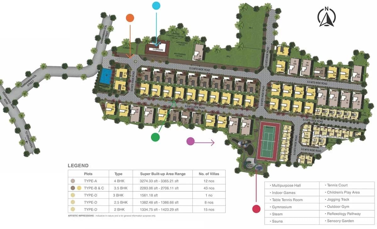 Layout plan of Sobha Gardenia