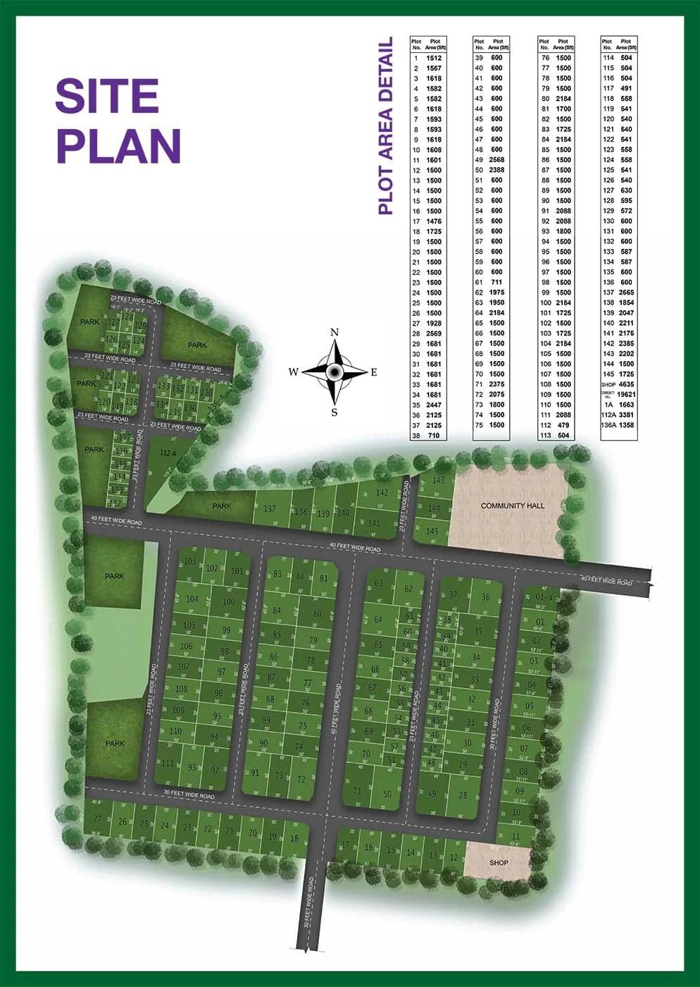 Layout plan of CasaGrand Uptown Plots