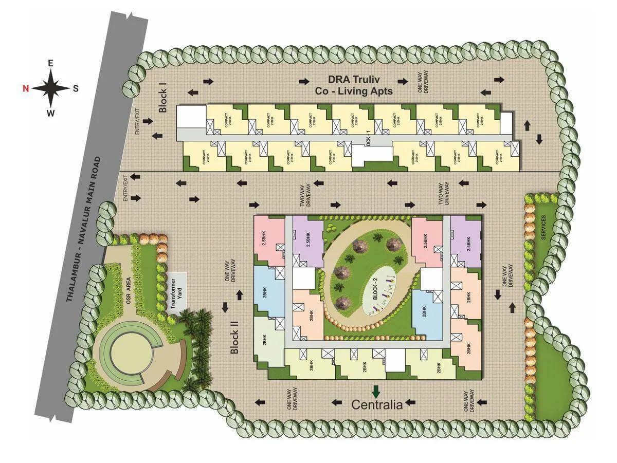 Layout plan of DRA Truliv