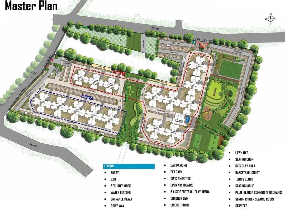 Layout plan of Prestige Primrose Hills