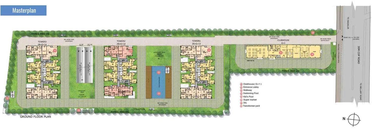 Layout plan of Salarpuria Sattva Exotic