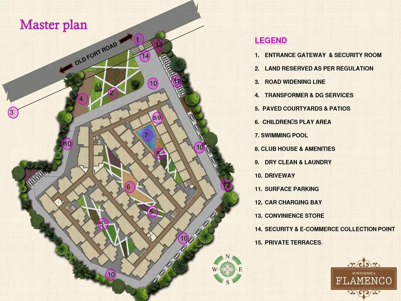 Layout plan of Sowparnika Flamenco