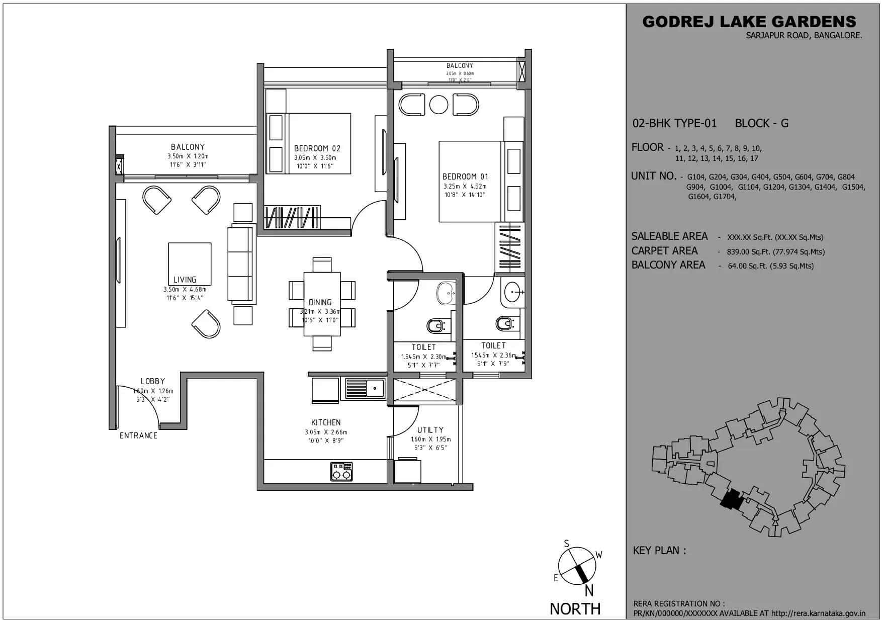 Godrej Lake Gardens 2 BHK floor plan